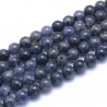 10 perles en Cordierite / Iolite de 8 mm