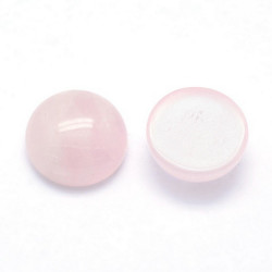 10 cabochons de 12 mm en quartz rose