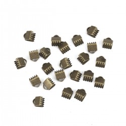 100 embouts fermoirs Griffe à pincer 6 mm bronze